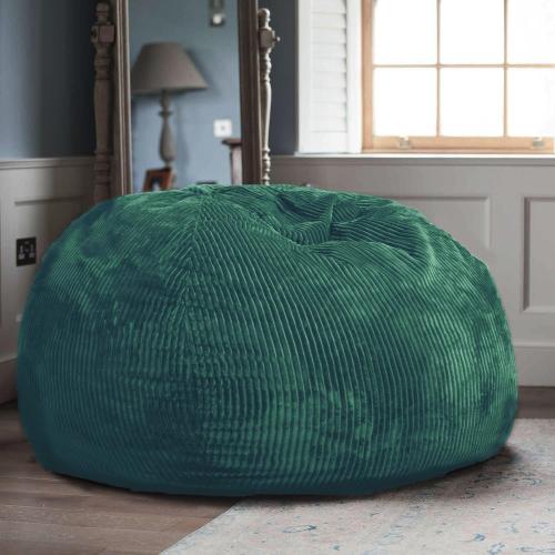 Classic Bean Bag Chair, with Faux Fur Cover for Teens and Kids, Memory Foam Bean Bag Chairs, Ultra Soft Faux Fur Fabric, Round Fluffy Bean Bag Sofa