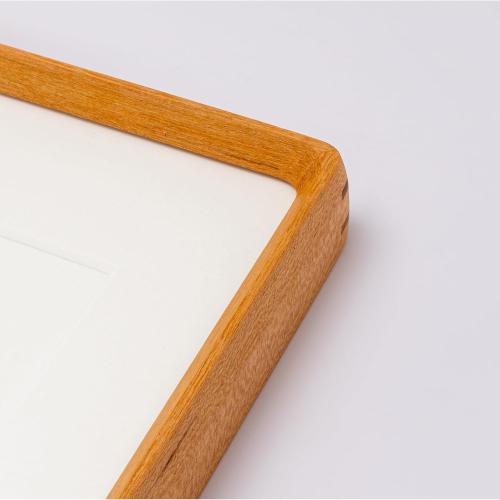 20x20 Square Picture Frame in Natural Teak Wood, Solid Wooden Frames matted to 18x18, Gallery Frames for Wall Mount