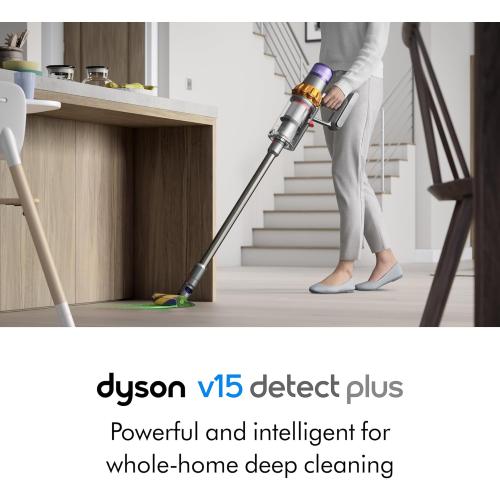 Dyson V15 Detect Plus Cordless Vacuum, Yellow/Nickel