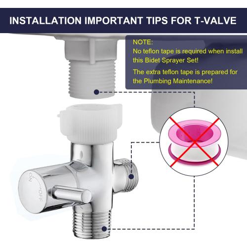 New Version Handheld Bidet Sprayer for Toilet, Premium Stainless Steel Bathroom Bidet Sprayer Set, Baby Cloth Diaper Sprayer with Superior Complete Spray Hoses Kit, Support Wall or Toilet Mount