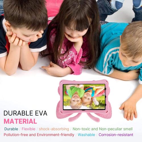 iPad 11th 10th Generation Case Kids,iPad 10 11 inch 2022 2025 A16 Butterfly Case with Kickstand Light EVA Full Boby Drop Protective Rugged Shockproof Kid-Proof Kids Tablet Cover for Girl Kid (Pink)