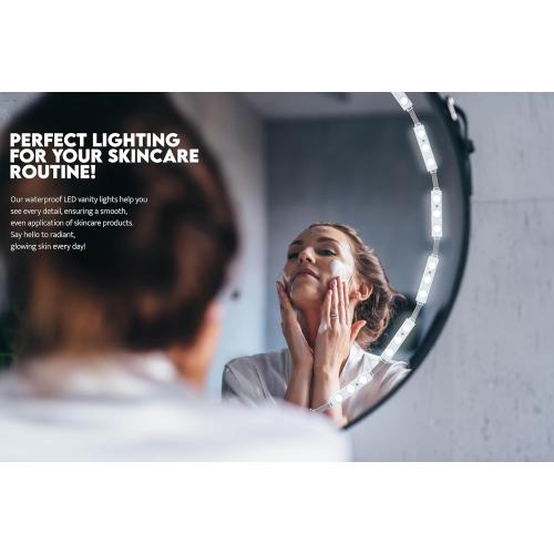 Mirror Lights, 10ft Hollywood Style LED Vanity Mirror Light, Dimmable Ultra Bright White Touch Control Light Strip for Makeup Vanity & Bathroom Mirror (Mirror Not Included)