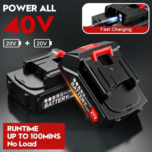 Used Electric Weed Wacker Cordless On Wheel, Lightweight Weed Eater Battery Powered 4000mAh 21V, 4 in 1 Lawn Edger Weed Trimmer Brush Cutter Mower, No String Grass Trimmer Wheel Yard Garden Tool