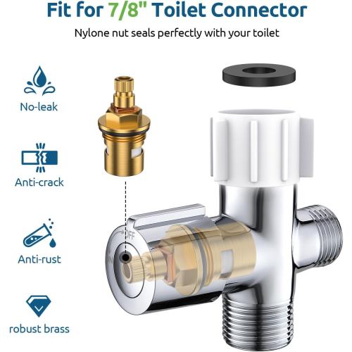 Handheld Bidet Sprayer, Muslim Shower, Adjustable Pressure | Bidet Attachment for Toliet, Adjustable Pressure, Stainless Steel Body, Feminine Wash, Cloth Diaper Rinse, Leak-Free Hose
