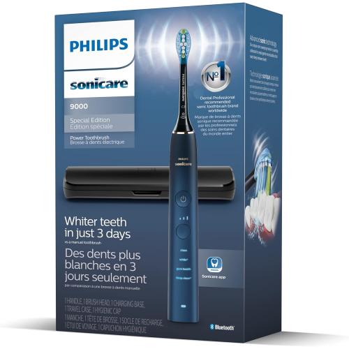 Philips Sonicare 9000 Special Edition Rechargeable Toothbrush, Blue/Black, HX9911/92