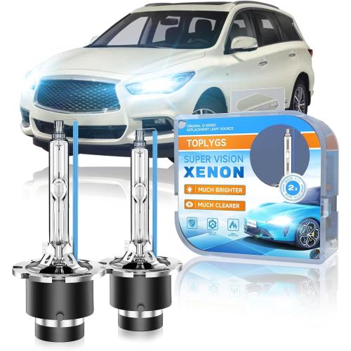 D2S HID Xenon Headlight Bulb Fit Acura 8000K Blue, 35W OEM High Low Beam Xenon Lights, Pack of 2