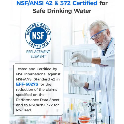 Waterdrop WD-F27 Replacement for Samsung® Refrigerator Water Filter HAF-CIN/EXP, DA29-00020B, HAF-CIN, RF28HMEDBSR, RF263BEAESR, RS25J500DSR, RF263TEAESG, HDX FMS-2, DA97-08006A-1, 3 Pack