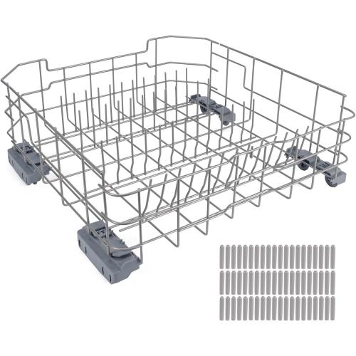 WD28X26099 WD28X34744 Dishwasher Lower Rack Compatible with GE Dishwashers - Replaces WD28X24396,WD28X22659,WD28X28918. Fits Models GDF510PSR3SS, GDF510PSM0SS, GDF510PSMOSS, GDF535PSR0SS, GDF510PSR6SS