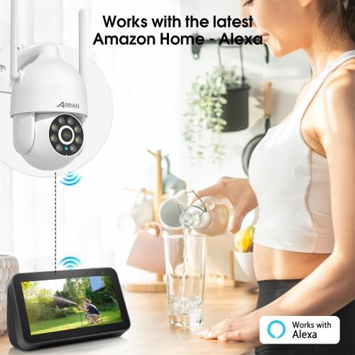 ANRAN 2K WiFi Security Camera Outdoor: 2.4/5GHz Dual-Band, Auto-Tracking, 2-Way Audio, Color Night Vision, 24/7 Recording, 3MP Pan-Tilt 360° View Camera for Home/House