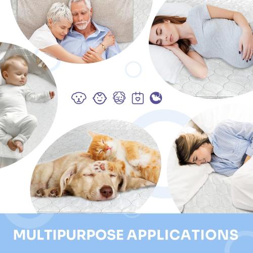 Heavy Absorbency Bed Pads, Washable and Reusable Incontinence Underpads, 34X52 (1 Pack), Waterproof Sheet and Mattress Protectors