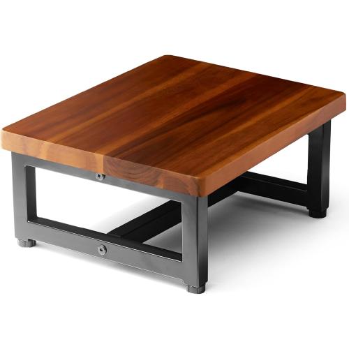 Wooden One Step Stool, Heavy Duty Step Stool for Adults & Kids, Supports up to 500lbs for Kitchen, Bathroom or Bedside Use (Acacia Wood)