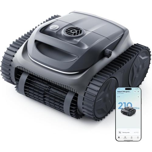 (2026 New) Bubot 700 Gen2 Pool Vacuum for Inground Pools, Cordless Robotic Pool Cleaner with 210 Min Runtime, Strong Suction, Wall & Waterline Cleaning, App Control & Smart Navigation, Deep Gray
