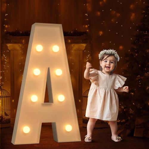 Marquee Letters 3 Feet Tall Large Light Up Letters for Baby Shower Will You Marry Me Sign Baby Sign Happy Birthday Party Decorations Big Letterboard A