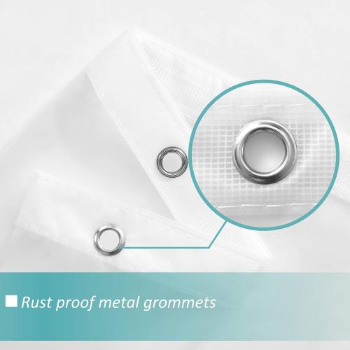 Mrs Awesome 72x96 X-Long Frosted Shower Curtain Liner with Magnets, Extra Long PEVA Plastic Shower Curtain for Bathroom, 72 x 96, Frost