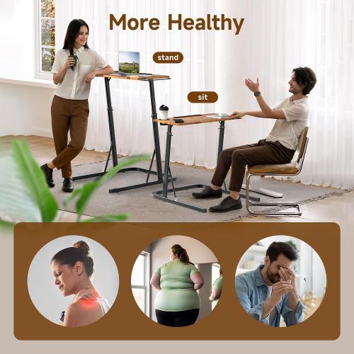 VTORY Adjustable Standing Desk for Walking Pad Treadmill, Desk for Bike/Cycling, Stand Table for Treadmill Walking Pad, Bike/Walking Pad/Treadmill Trainer Desk Stand, Attachment, Bar for Walking Pad