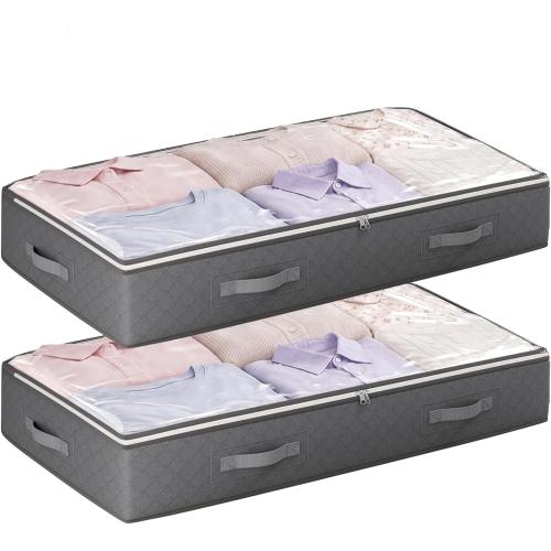 95L Under Bed Storage Containers, Storage Bins, Grey
