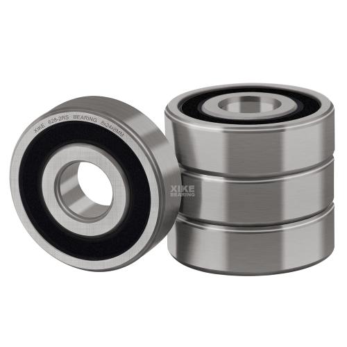 XiKe 628-2RS Double Rubber Seal Bearings 8x24x8mm, Pre-Lubricated and Stable Performance and Cost Effective, Deep Groove Ball Bearings(4 Pack).