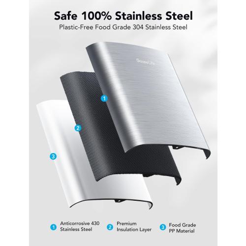 GoveeLife Smart Countertop Ice Makers, Portable Ice Maker Machine with Self-Cleaning, 6 Mins 9 Bullet Ice, 26lbs/24Hrs, Voice Remote for Home Kitchen Party Camping, with Ice Scoop Stainless Silver