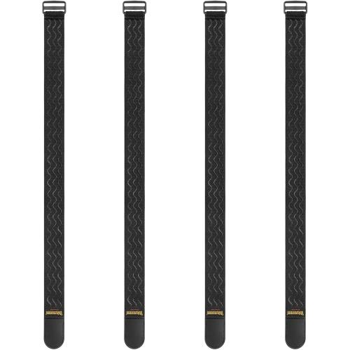 Trilancer Elastic Cinch Straps with Anti-Slip Strips, 32 x 2 (4 Pack) Multipurpose Hook and Loop Bundling Straps for Hose, Cords, Bike, Luggage, Camping, Yoga Mats