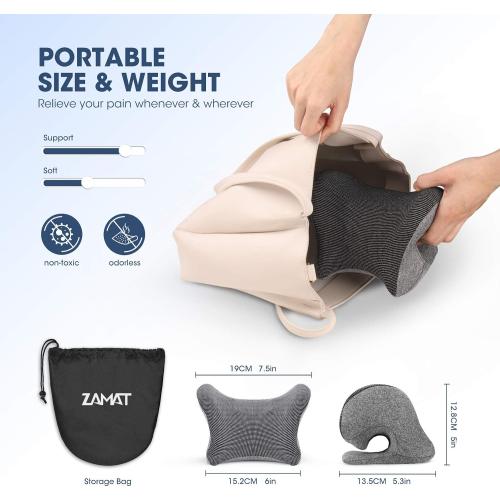 ZAMAT Neck and Shoulder Relaxer w/Magnetic Therapy Pillowcase, Neck Stretcher Chiropractic Pillows for Pain Relief, Cervical Traction Device for Relieve TMJ Headache Muscle Tension Spine Alignment