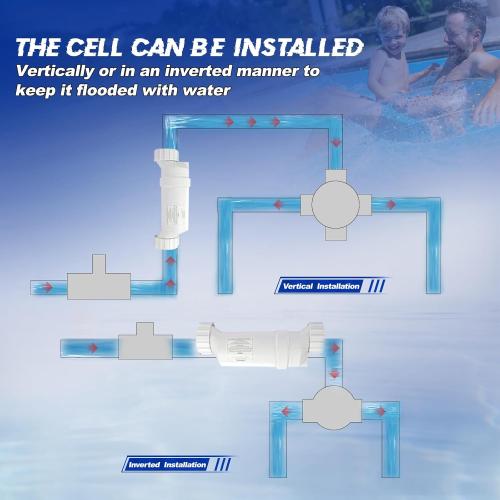 Salt Water Pool Chlorinator System Compatible with Hayward Salt Chlorine Generator W3T-Cell-5, T-CELL-5-SWP, T-Cell 5. Salt Chlorine Generator Systems up to 20,000 gallons Swimming Pools.