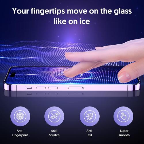 Fotbor for [3 3 Pack] iPhone 14 Pro Max Screen Protector with Camera Lens Protector, 9H Shatterproof Tempered Glass Film with Easy Installation Frame, HD Clear Sensitive Full Coverage 6.7 Inch‼️missing two‼️
