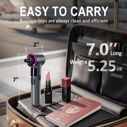 Blackhead Remover Vacuum with Heating, Blackhead Extractor 3 Adjustable Suction Levels 9 Modes, Pore Vacuum Blackhead Suction Remover, Comedone Extractor Kit for Deep Pore Cleaning - Purple