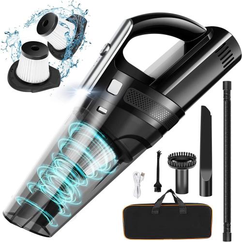 Handheld Vacuum Cordless Mini Portable Rechargeable Car Vacuum Cleaner with 11000PA Powerful Suction for Car Home and Office