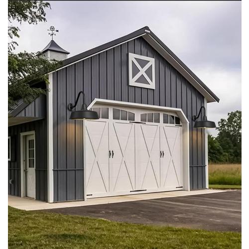 JOESA Extra Large 24 Barn Gooseneck Light, Dusk to Dawn Exterior Light Fixture, Ideal for Installation on Porch, Garage Doorway, Classic Outdoor Barn Light.