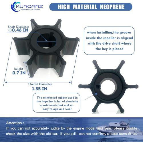 6G1-W0078-01-00 6G1-W0078-A1-00 6G1-W0078-00-00 6N0-W0078-A0-00 Water Pump Impeller Repair Kit For Yamaha Sierra 18-3460 6 8 HP 2-Stroke Outboard 6HP 8HP 1984-2009