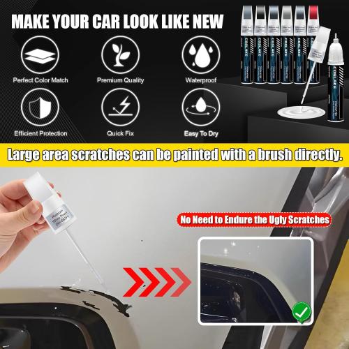 Car Touch Up Paint(Urban Gray Pearl(NH-912P)) for Honda, Car Paint Scratch Repair Kit, Quick & Easy Solution to Repair, 2 in 1 Scratch Remover Pen with Color-Matched