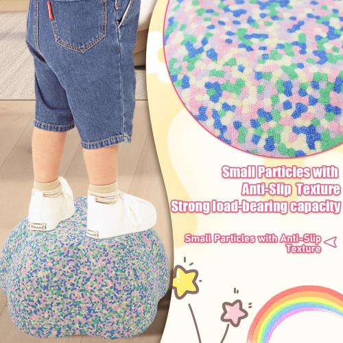 Toddler Stepping Stones, Stimulate Children's Creativity and Imagination, Improve Their Balance and Motor Skills, Flower-Shaped Stepping Stones, 5-Piece Set （Blue）