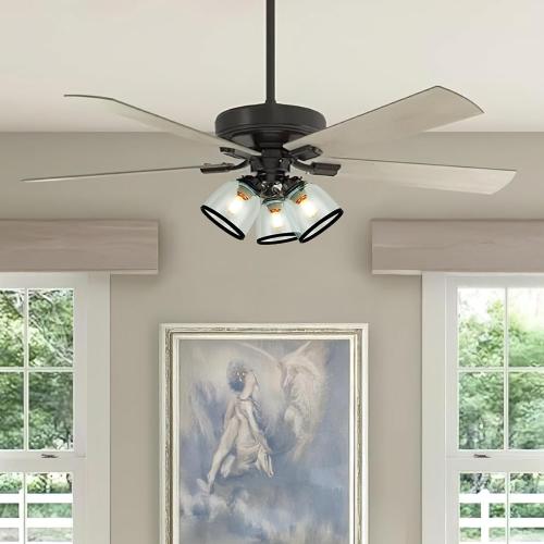 4 Pack Clear Glass Shade Replacements, Bell Shaped Glass Shade Covers with Black Ring, 4.92High, 4.72Diameter, 1.65 Fitter, High Transmittance Globe Lampshade