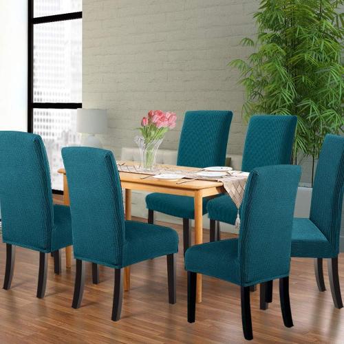 NORTHERN BROTHERS Chair Covers Stretch Chair Covers, 8 Pack Chair Slipcovers Dining Chair Protector Cover for Hotel, Dining Room, Banquet (Teal)