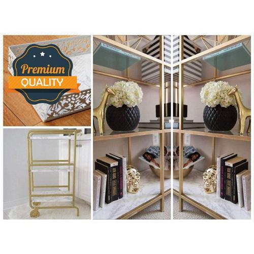 practicalWs Marble Wallpaper Granite White and Grey Paper Roll 23.6 x 118 Kitchen Countertop Cabinet Furniture is Renovated Thick PVC Easy to Remove Without Leaving Glue Upgrade