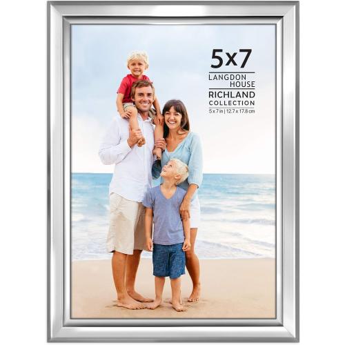 5x7 Silver Picture Frame - Distinguished Edging for Classic Style
