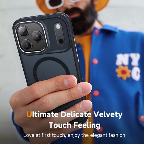 Magnetic 3 in 1 for iPhone 17 Pro Case, [Omni-Directional Protection] with 1x Screen Protector   1x Camera Cover, [Seamless Work with Magsafe] Shockproof Slim Thin Matte Case for iPhone 17 Pro Black