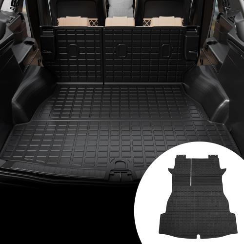 Cargo Mat Compatible with 2019-2024 2025 Toyota Rav4 Trunk Mat TPE All Weather Cargo Liner Back Seat Cover Protector 2024 Rav4 Accessories (Cargo Mat with Backrest Mat)