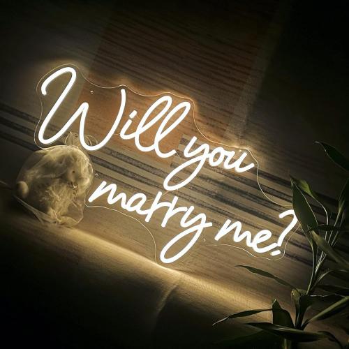 Will You Marry Me Neon Sign 25.2×15 Warm White with Lights for Proposal Wedding Decorations Large Marry Me Sign for Engagement, Romantic Neon Sign Wall Art for Wife (25 x 15)