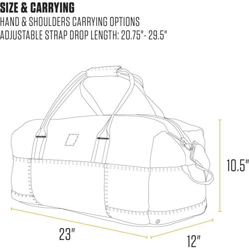 Color brown Carhartt Classic Duffels, Heavy-Duty Bag for Jobsite, Gym and Travel