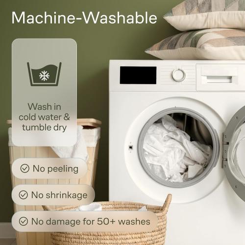 100% Waterproof k Mattress Protector - 360 Pad Protection Against Spills, Stains & Accidents for Parents & Pet Owners - Noiseless & Cooling Viscose Made from Bamboo (White)