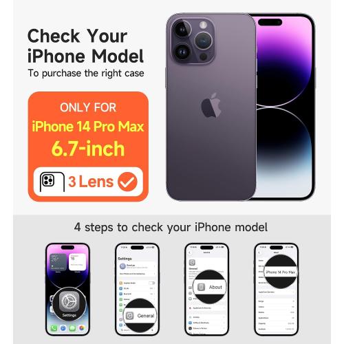 SURITCH for iPhone 14 Pro Max Case with Magnetic Camera Slide Cover and Adjustable Kickstand, Compatible with MagSafe, Shockproof Bumper Case Slim Protective Cover 6.7 Inch, Dark Purple