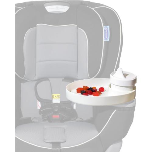 Travel Tray Oval USA Made Extend Your Current Cup Holder to Hold Your Cup Plus A Tray for Snacks, Toys and Accessories. Use in a Car Seat, Booster, Stroller, Golf Cart, Outdoor Chair, Glow