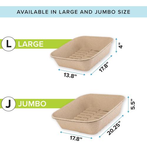 Kitty Sift (Set of 1 Litter Box & 5 Sifting Liners) Disposable Sifting Cat Litter Box Large, 6 Count, Durable Portable for Travel and Home Odor Control