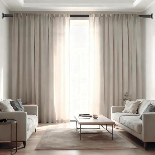 Tension Curtain Rod 51-166 Inch(4.25-13.83Ft), Extra Long Outdoor Tension Rod for Patio Window, No Drill Dual-End Adjustable Spring Shower Rod, Rust Proof Easy to Install, Rod Diameter 1.26In, ***White***