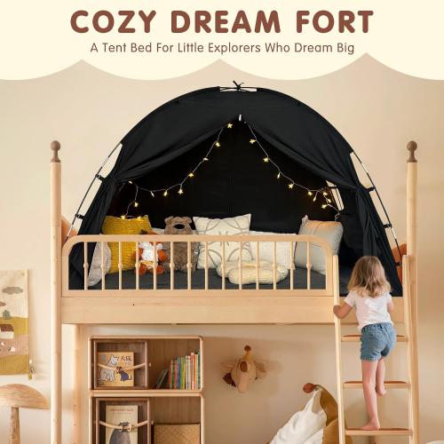 Bed Tent Twin and Full for Kids, Canopy Privacy Sleep Tent Indoor Bunk