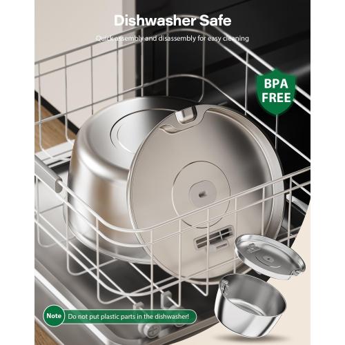 Cat Water Fountain Stainless Steel - 3.2L/108oz Pet Water Fountain for Cats Indoor - Automatic Pet Watering Dispenser (1 Filter)