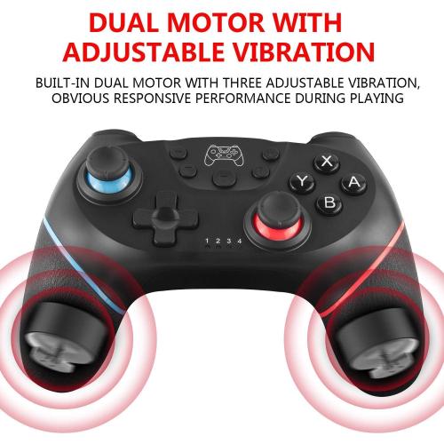 Upgraded Wireless Controller for Switch/Lite/OLED/Switch 2 Pro Controller for Switch Remote Joystick Gamepad Supports Wake up, Gyro Axis, Turbo, Dual Vibration and Screenshot Function