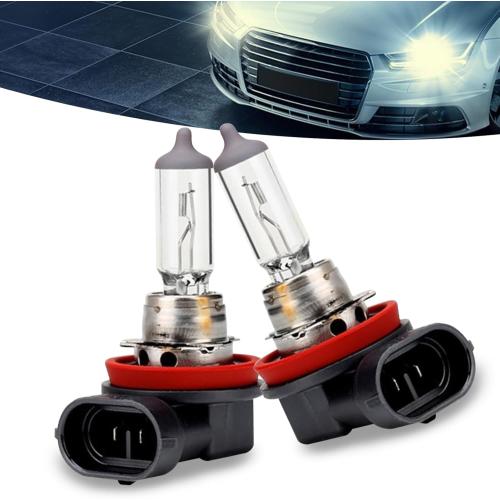 gunhunt 2 PCS Car H11-55W Halogen Bulb, 12V Quartz Lamp Beam Low/High Beam Fog Light Replace, All-in-one Plug and Play Lighting, Suitable for Replacement of Original H11 Bulb Model (Warm White Light)