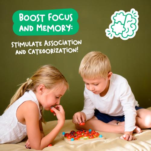 Nene Toys Ladybird Garden Memory Game Extension [Natural Adventures] - 24 Additional Cards on Ecosystems and Wildlife - Educational Game for Children from 3 Years *Damaged box*